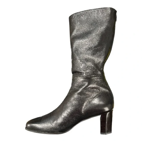 STUART WEITZMAN very soft black leather boots, size 8 - Picture 2 of 12